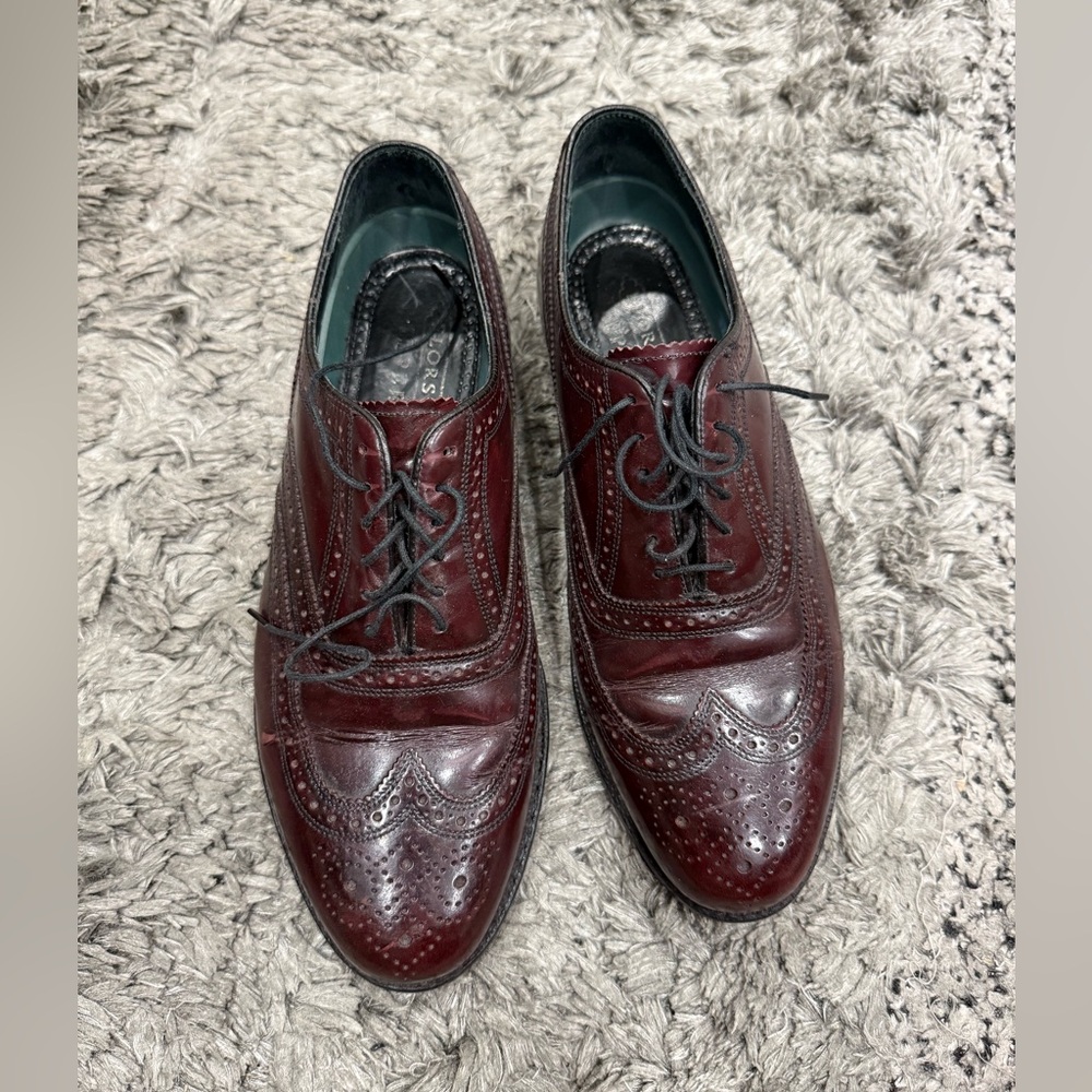 Florsheim Imperial Collection Wingtips Men Shoes 93351 Burgundy
